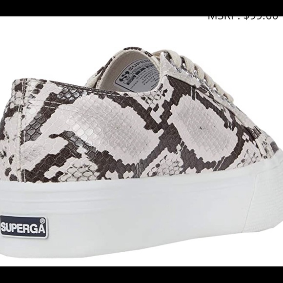 Superga snakeskin sneaker grey and white size 8 - Picture 7 of 7